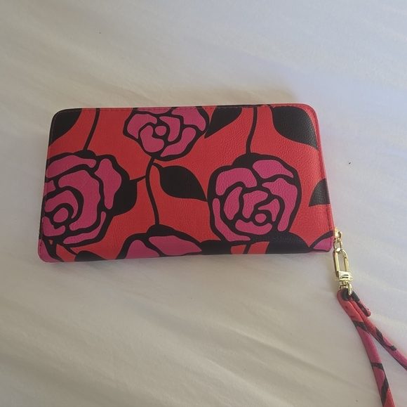 Betsey Johnson Pink and Black Floral Wallet - Picture 11 of 11